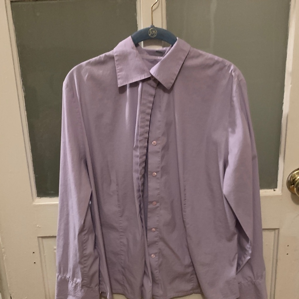 Ann Taylor Lavender button down blouse